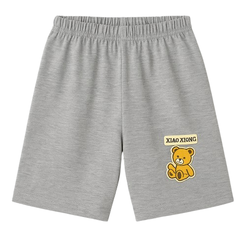 Safe Haven & CO Children’s Cotton Shorts with Teddy Bear Patch