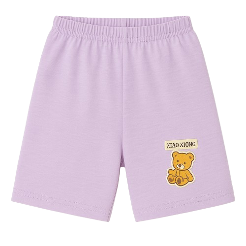 Safe Haven & CO Children’s Cotton Shorts with Teddy Bear Patch