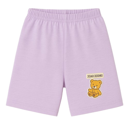 Safe Haven & CO Children’s Cotton Shorts with Teddy Bear Patch