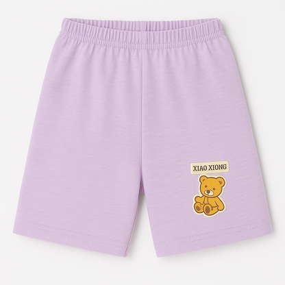 Children’s Cotton Shorts with Teddy Patch