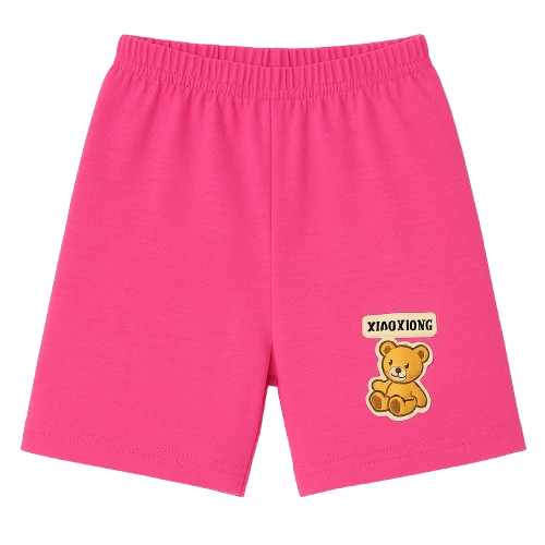 Safe Haven & CO Children’s Cotton Shorts with Teddy Bear Patch