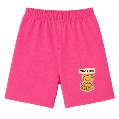 Safe Haven & CO Children’s Cotton Shorts with Teddy Bear Patch