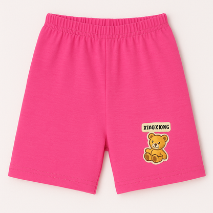 Children’s Cotton Shorts with Teddy Patch