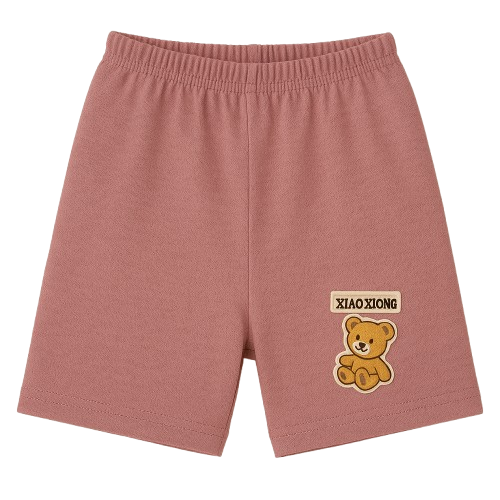 Safe Haven & CO Children’s Cotton Shorts with Teddy Bear Patch