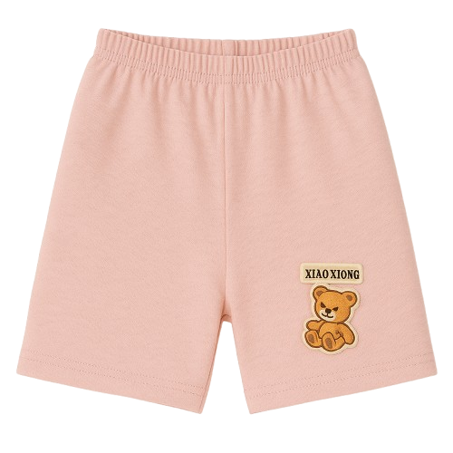 Safe Haven & CO Children’s Cotton Shorts with Teddy Bear Patch
