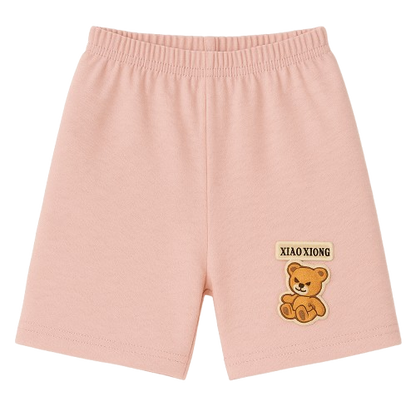 Safe Haven & CO Children’s Cotton Shorts with Teddy Bear Patch