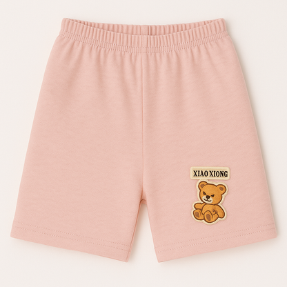 Children’s Cotton Shorts with Teddy Patch