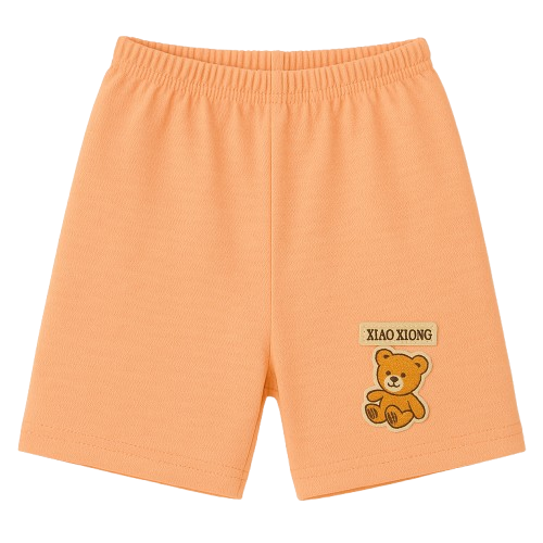 Safe Haven & CO Children’s Cotton Shorts with Teddy Bear Patch