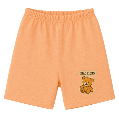 Safe Haven & CO Children’s Cotton Shorts with Teddy Bear Patch