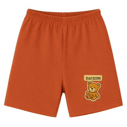 Safe Haven & CO Children’s Cotton Shorts with Teddy Bear Patch