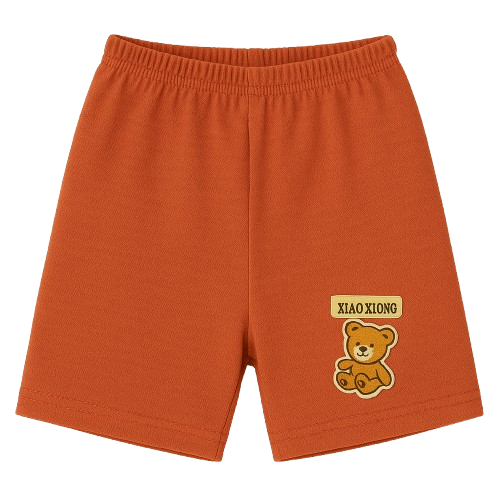 Safe Haven & CO Children’s Cotton Shorts with Teddy Bear Patch