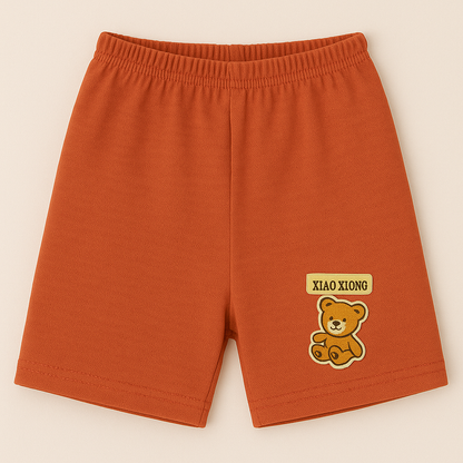 Children’s Cotton Shorts with Teddy Patch
