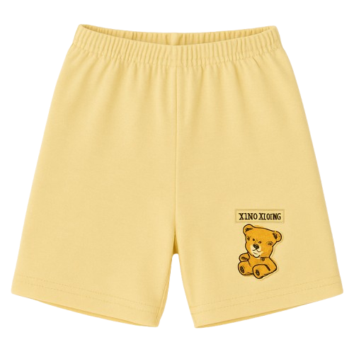 Safe Haven & CO Children’s Cotton Shorts with Teddy Bear Patch