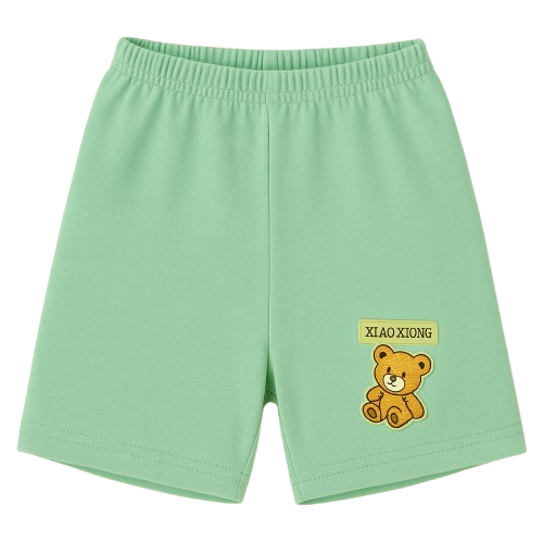 Safe Haven & CO Children’s Cotton Shorts with Teddy Bear Patch