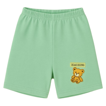 Safe Haven & CO Children’s Cotton Shorts with Teddy Bear Patch