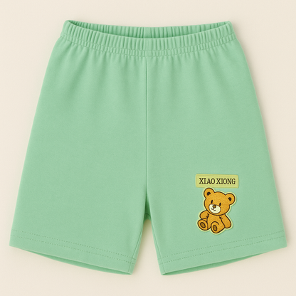 Children’s Cotton Shorts with Teddy Patch