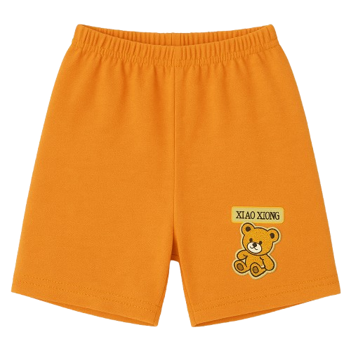 Safe Haven & CO Children’s Cotton Shorts with Teddy Bear Patch