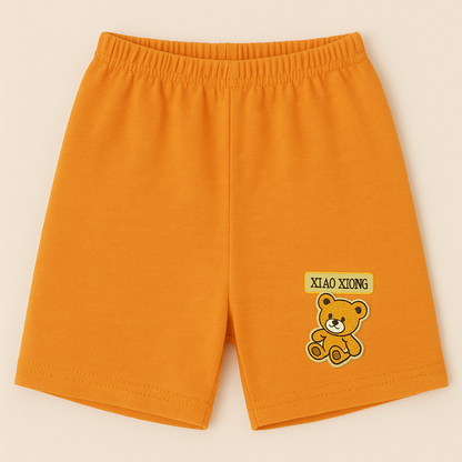 Children’s Cotton Shorts with Teddy Patch