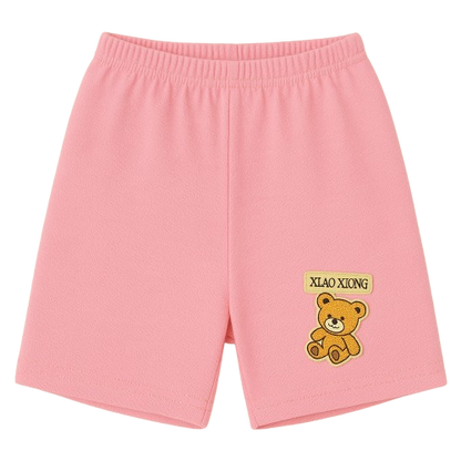 Safe Haven & CO Children’s Cotton Shorts with Teddy Bear Patch
