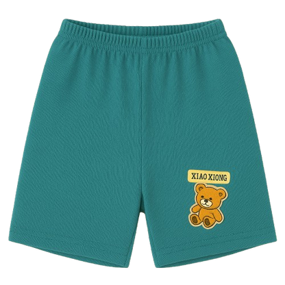 Safe Haven & CO Children’s Cotton Shorts with Teddy Bear Patch