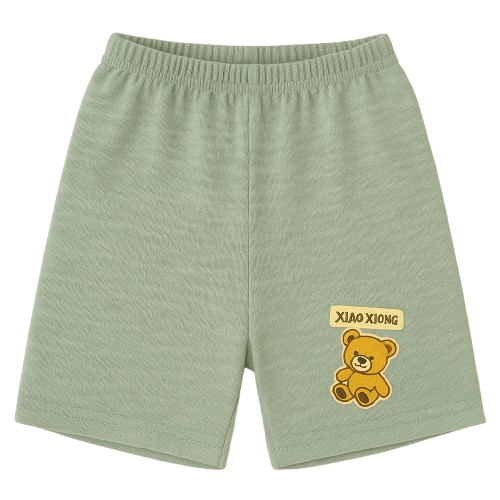 Safe Haven & CO Children’s Cotton Shorts with Teddy Bear Patch