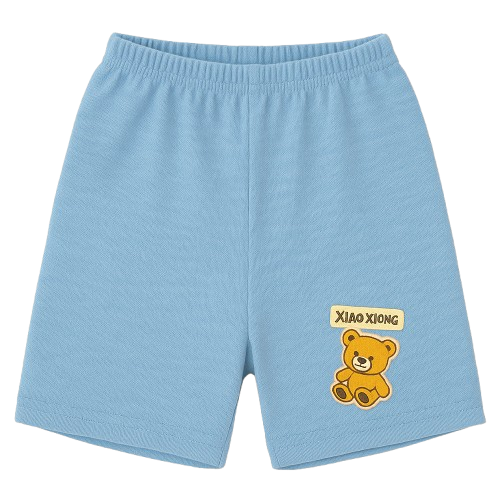 Safe Haven & CO Children’s Cotton Shorts with Teddy Bear Patch
