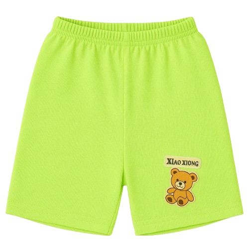 Safe Haven & CO Children’s Cotton Shorts with Teddy Bear Patch