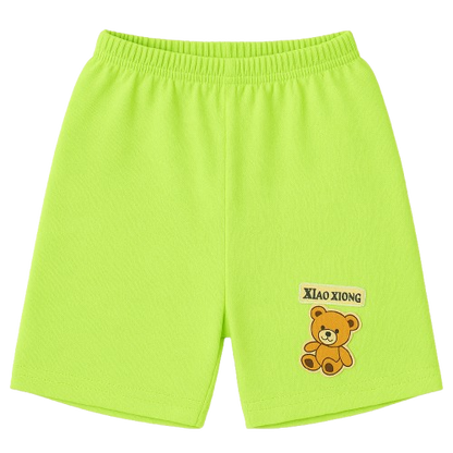 Safe Haven & CO Children’s Cotton Shorts with Teddy Bear Patch