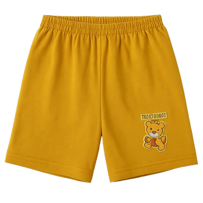 Safe Haven & CO Children’s Cotton Shorts with Teddy Bear Patch