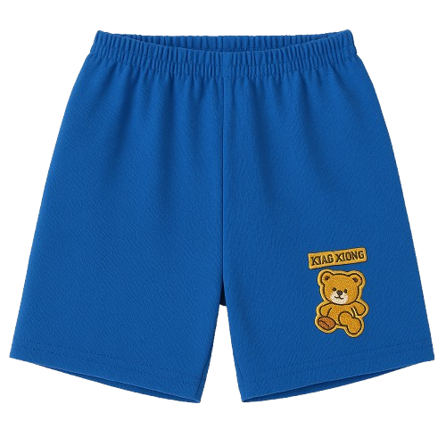 Safe Haven & CO Children’s Cotton Shorts with Teddy Bear Patch