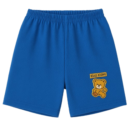 Safe Haven & CO Children’s Cotton Shorts with Teddy Bear Patch