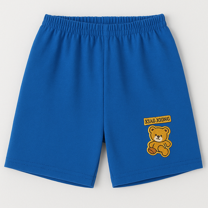 Children’s Cotton Shorts with Teddy Patch