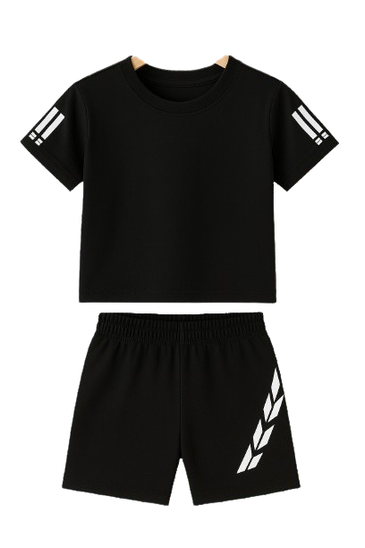 SHEIN Boys' 2-Piece Activewear Sports Set – Short Sleeve Top & Elastic Shorts (4Y–10Y)