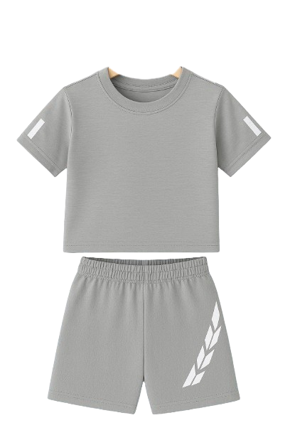 SHEIN Boys' 2-Piece Activewear Sports Set – Short Sleeve Top & Elastic Shorts (4Y–10Y)