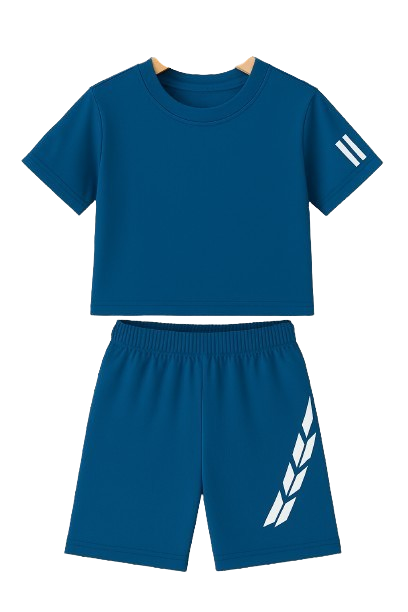 SHEIN Boys' 2-Piece Activewear Sports Set – Short Sleeve Top & Elastic Shorts (4Y–10Y)