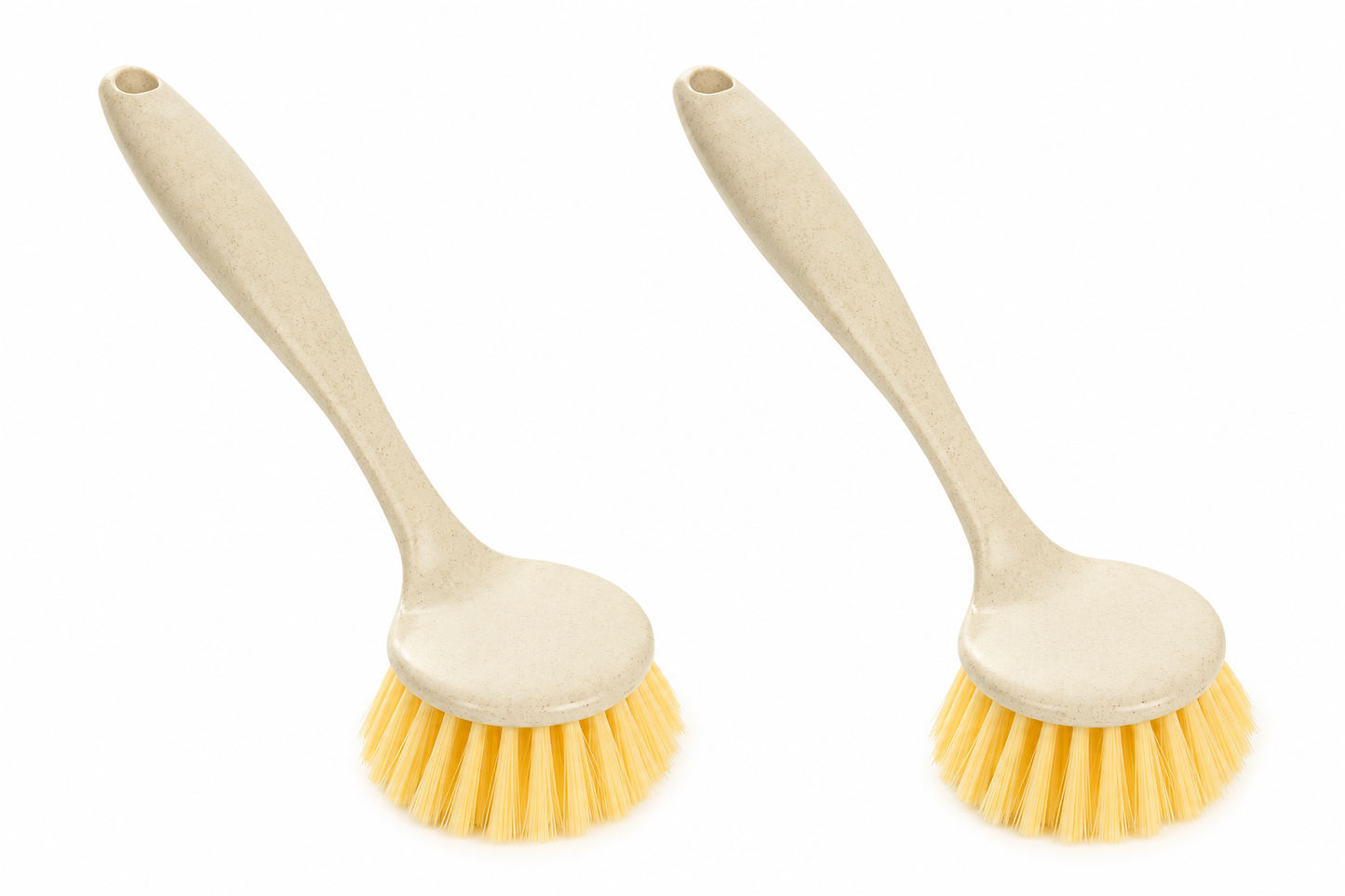 2-Pack Long Handle Kitchen Scrub Brush Non Slip Dish and Pot Cleaning Tool with Soft Bristles for Efficient Cleaning