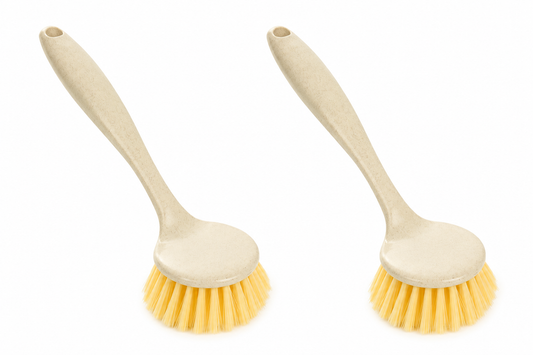 2-Pack Long Handle Kitchen Scrub Brush Non Slip Dish and Pot Cleaning Tool with Soft Bristles for Efficient Cleaning