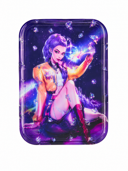 Kpop Demon Hunters Huntrix Printed Compact Cosmetic Mirror
