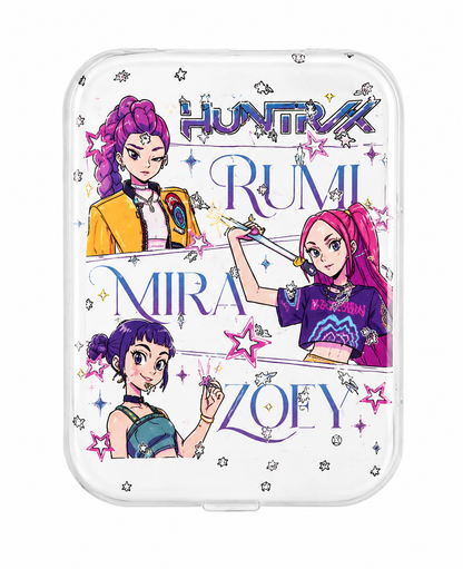 Kpop Demon Hunters Huntrix Printed Compact Cosmetic Mirror