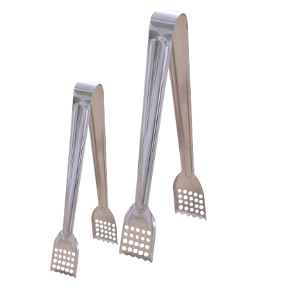 Safe Haven & CO 2-Pack Stainless Steel Anti-Scalding Food Tongs (1 Small, 1 Large)