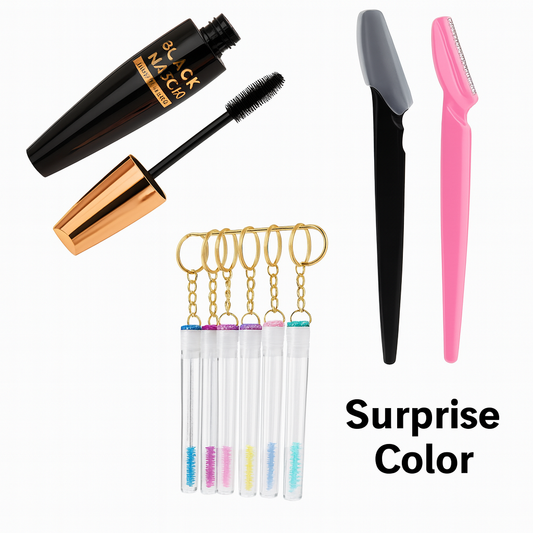DUNUF Everyday Glow Lash & Brow Bundle – Mascara, Razors & Spoolies