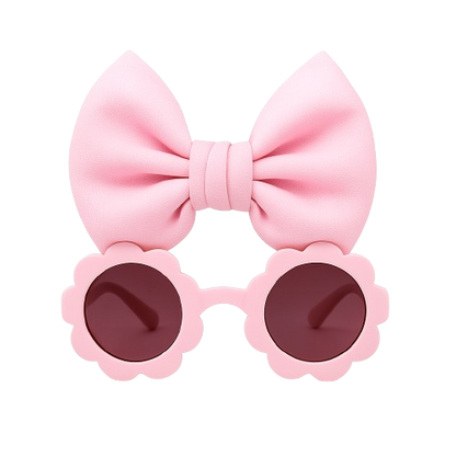 Safe Haven & CO Girls' Sunglasses with Bow Headbands Set