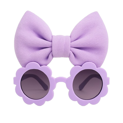 Safe Haven & CO Girls' Sunglasses with Bow Headbands Set