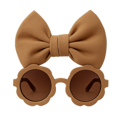 Safe Haven & CO Girls' Sunglasses with Bow Headbands Set