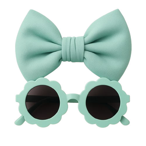 Safe Haven & CO Girls' Sunglasses with Bow Headbands Set