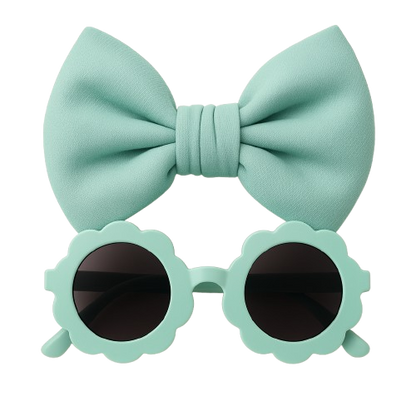 Safe Haven & CO Girls' Sunglasses with Bow Headbands Set