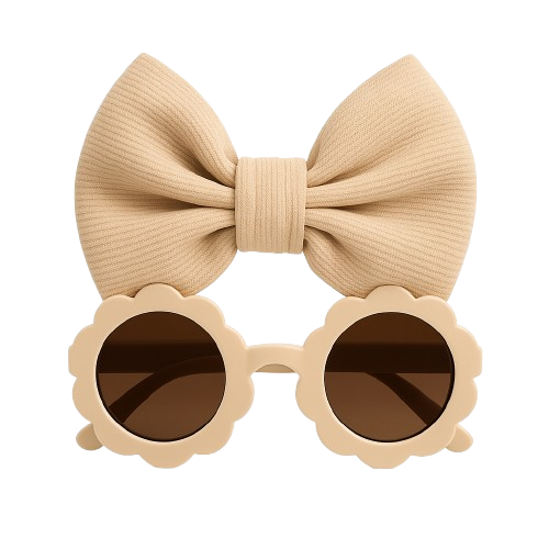 Safe Haven & CO Girls' Sunglasses with Bow Headbands Set