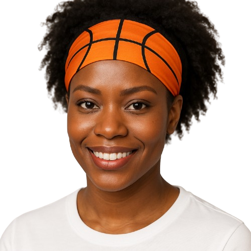 Sports Pattern Sweatband – Basketball & Softball Design