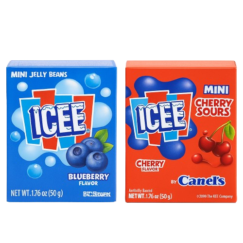 2-Pack ICEE Cherry & Blue Raspberry Mini Jelly Beans – 1.76 oz Box