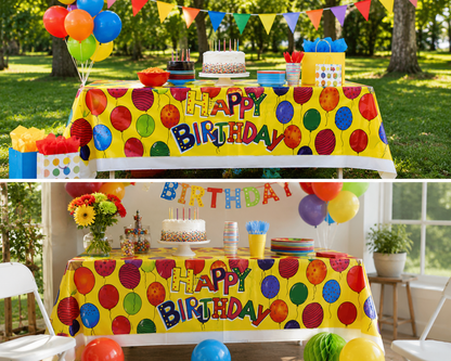 Disposable Plastic Party Tablecloth – Prince, Princess, Baby Shower Designs Designs